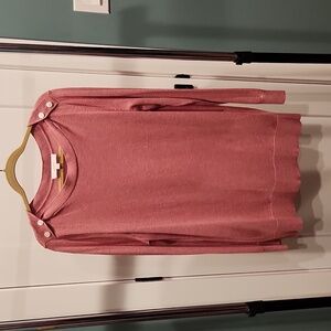 LOFT button shoulder tunic in pink size XL